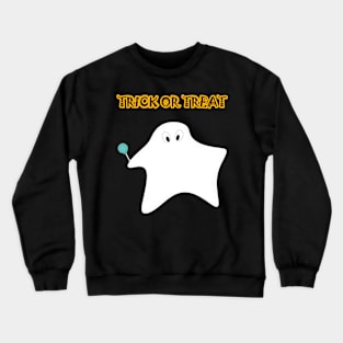 Trick or treat - Halloween, ghost, candy, lollipop. Crewneck Sweatshirt